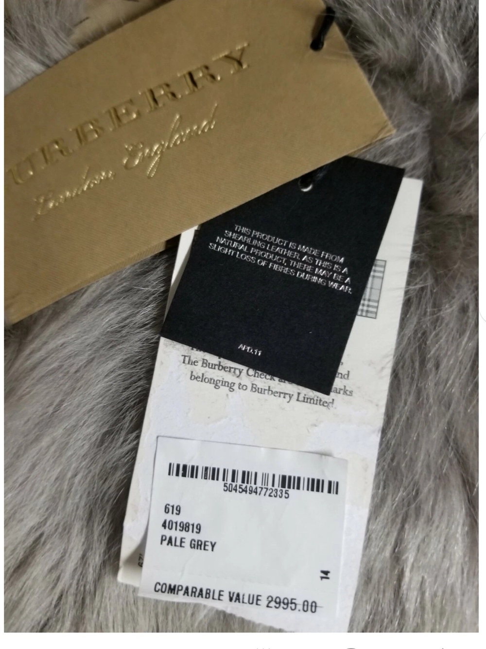 NWT BURBERRY LONDON Sheepskin Leather Shearling Belted Jacket Coat Women UK14 - Picture 8 of 14